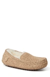 Fireside By Dearfoams Mel Genuine Shearling Lined Moccasin Slipper In Leopard