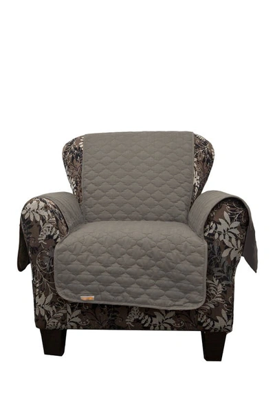 Duck River Textile Grey Rhys Reversible Water Resistent Microfiber Chair Cover