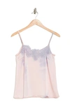 Just One Woven Lace Trim Cami In Tye Dye