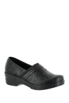 Easy Street Origin Embossed Comfort Slip-on Clog In Black Tool/black