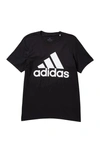 Adidas Originals Basic Badge Of Sport Graphic Tee In Black/white