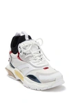 Valentino Bounce Suede-trimmed Leather, Mesh And Neoprene Sneakers In Bianco/bianco/nero