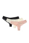 Honeydew 3-pack Lace Thong In Nghtmst/ Tearos/ Utpia