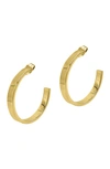 Adornia 14k Yellow Gold Plated Hoop Earrings In Gold