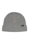 Hickey Freeman Cashmere Knit Cuffed Beanie In 020gry