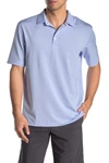 Callaway Golf Fine Line Stripe Polo In Bri Whit/cornflowr Bl