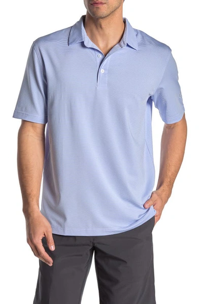 Callaway Golf Fine Line Stripe Polo In Bri Whit/cornflowr Bl