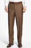 SANTORELLI LUXURY FLAT FRONT WOOL DRESS PANTS