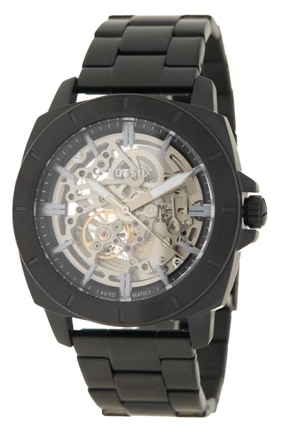 Fossil Privateer Sport Mechanical Watch, 45mm In Black
