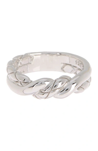 Judith Ripka Sterling Silver  Twisted Band Ring