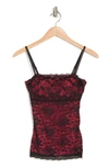Secret Lace All-over Lace Shapewear Camisole In Red/black