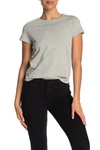 Madewell Vintage Crew Neck Cotton T-shirt In Light Hthr Grey