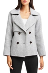 Belle & Bloom I'm Yours Wool Blend Peacoat In Grey