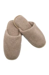 Portolano Cashmere Honeycomb Slippers In Nile Brown