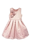 Joe-ella Alice Fit And Flare Rosette Dress In Blush