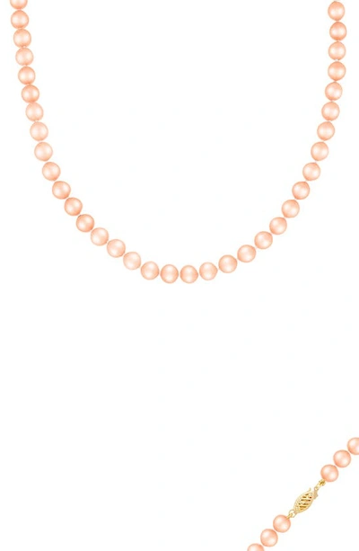 Splendid Pearls Pink 7-8mm Freshwater Pearl Necklace In Natural Pink
