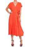 Meghan La Jasmine Midi Dress In Flame