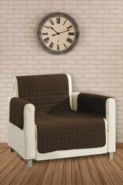 Duck River Textile Chocolate/sage Alba Reversible Waterproof Microfiber Chair Cover