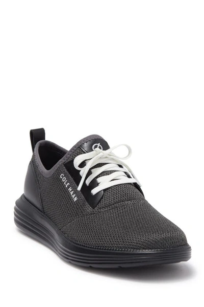 Cole Haan Grandsport Journey Knit Sneaker In Black Magnet Optic White