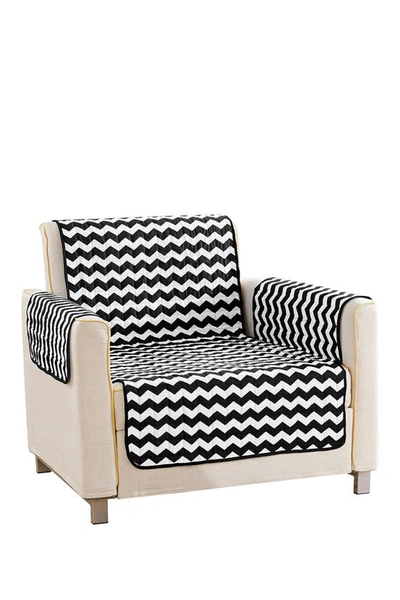 Duck River Textile Black Fifi Home Reversible Waterproof Microfiber Chair Cover