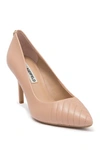 Karl Lagerfeld Roulle Quilted Pointed Toe Pump In Nud Nude