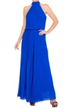 Meghan La Wild Orchid Pleated Jumpsuit In Royal