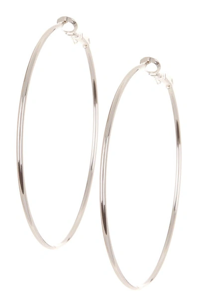 Nordstrom Rack Classic 50mm Hoop Earrings In Rhodium