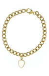 Adornia Curb Chain Bracelet Moonstone In Gold Moonstone