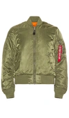 Alpha Industries Ma-1 Vf 59 Flight Jacket Sage Green In Sage