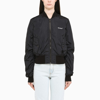 OFF-WHITE DIAG-PRINT BLACK BOMBER JACKET