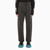 44 Label Group Logo-embossed Straight-leg Jeans In Grey