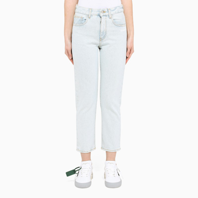 Off-white Diag-print Light Blue Jeans