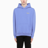 HARMONY PARIS LIGHT BLUE LOGO-EMBROIDERY HOODIE