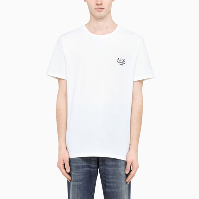 Apc White T-shirt With Contrasting Logo