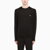 Prada Sweatshirt Aus Technischer Baumwolle In Black