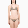Burberry Beige Vintage Check Triangle Bikini In Multicolor