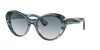 Oliver Peoples Zarene 55mm Butterfly Sunglasses In Soft Teal Gradient Mirror