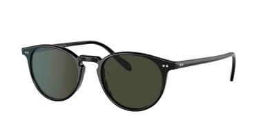 Oliver Peoples Ov5004su Riley Sun Acetate Round Sunglasses In G-15 Polar