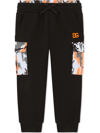 DOLCE & GABBANA CAMOUFLAGE-TRIM TRACK PANTS