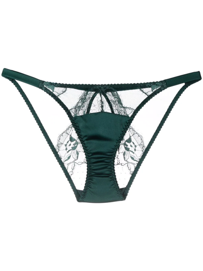 Fleur Of England Ela Lace Thong In Green