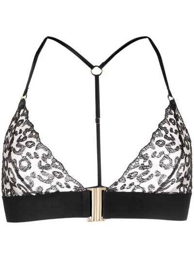 Fleur Of England Kittie Semi-sheer Bra In Black