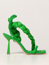 Sebastian Milano Braided Strap Sandals In Green