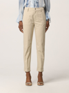 Dondup Pants In Cotton Blend In Beige