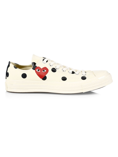 Comme Des Garçons Cdg Play X Converse Unisex Chuck Taylor All Star Polka Dot Low-top Sneakers In Black