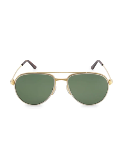 Cartier Santos De  59mm Aviator Sunglasses In Gold