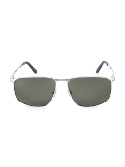 Cartier Santos De  Ct0322s-001 60mm Sunglasses In Silver