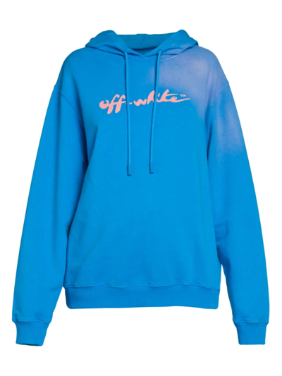 Off White Hoodie Pink And Blue Off-White AW18 Hooded Pullover