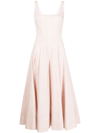 Staud Flared Sleeveless Maxi Dress In Pink