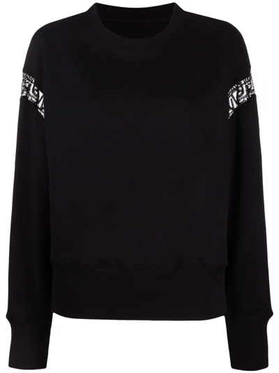 Givenchy Drop-shoulder Long-sleeve Sweatshirt In Schwarz