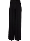 Forte Forte High-waist Wide-leg Trousers In Schwarz